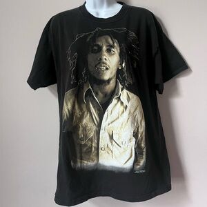 Zion Rootswear Black Bob Marley Vintage Y2k Shirt Large